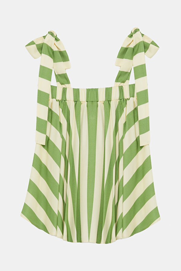 Multicolored Patterned Sleeveless Kids' Blouse 2