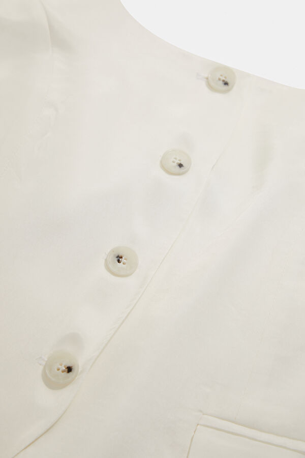 Ecru Sleeveless Women's Blouse 3