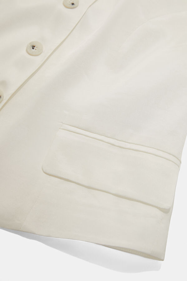 Ecru Sleeveless Women's Blouse 4