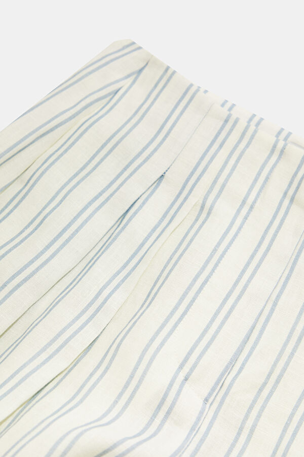 Multicolored Straight Linen Women's Pants 6