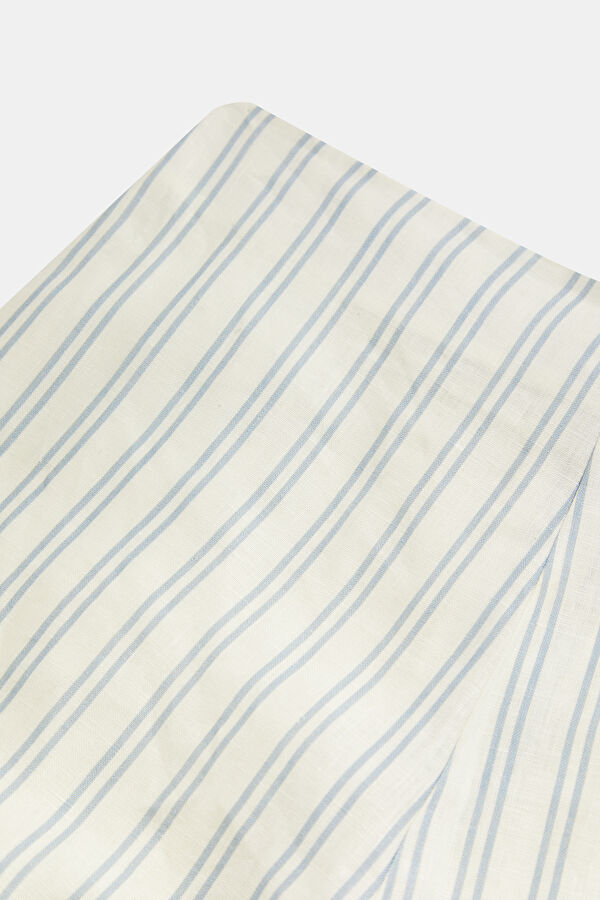 Multicolored Straight Linen Women's Pants 7