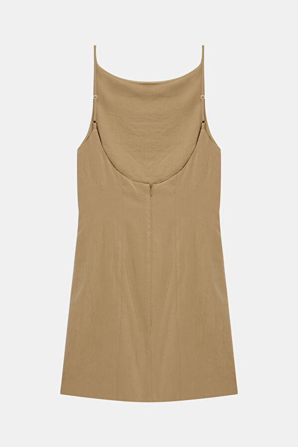 Light Camel Short Women's Dress 4