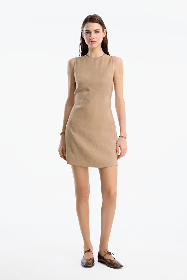 Light Camel Short Women's Dress