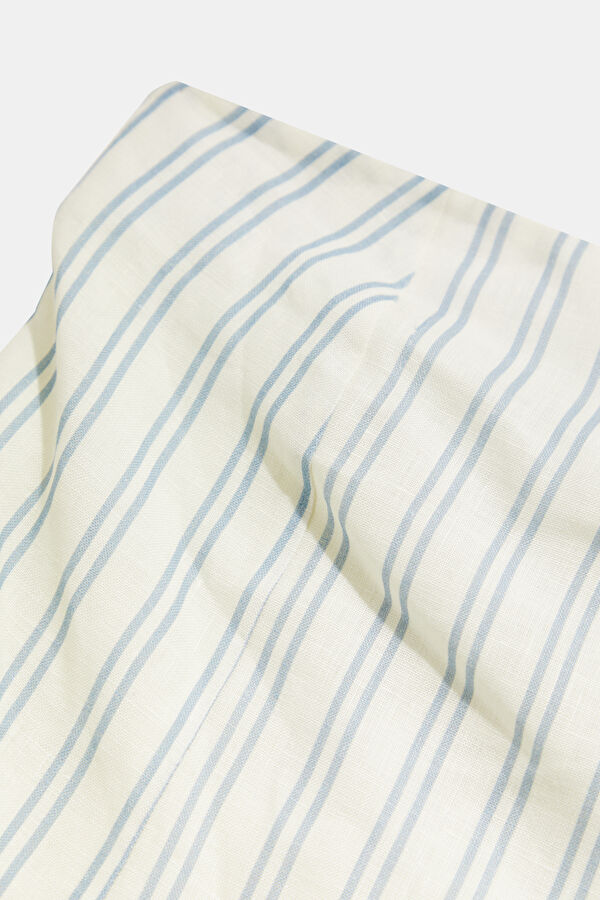 Multicolored Striped Sleeveless Linen Women's Blouse 6