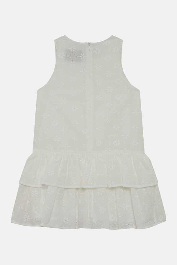Multicolored Patterned Short Kids' Dress 2