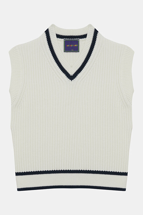 Ecru Sleeveless Kids' Blouse