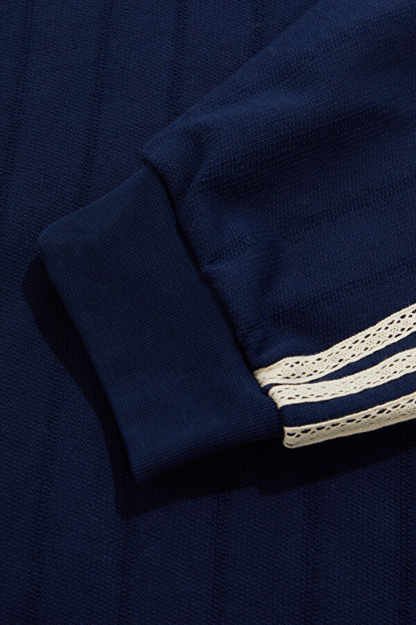 X Edison Chen Clot Navy Blue Zip-Up Men's Jacket 4