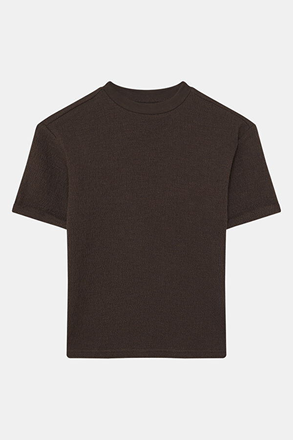 Brown Crew Neck Kids' T-Shirt