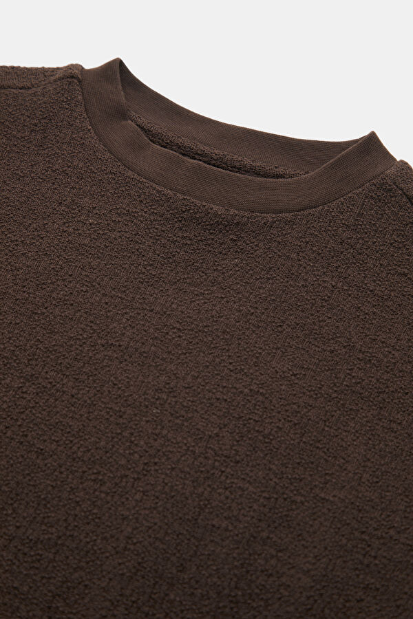Brown Crew Neck Kids' T-Shirt 3
