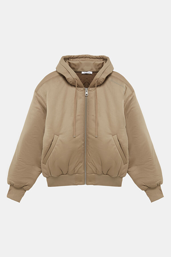 Beige Zip-Up Men's Jacket