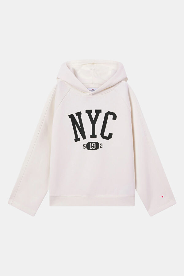 White Relax Fit Hooded Kids' Sweatshirt
