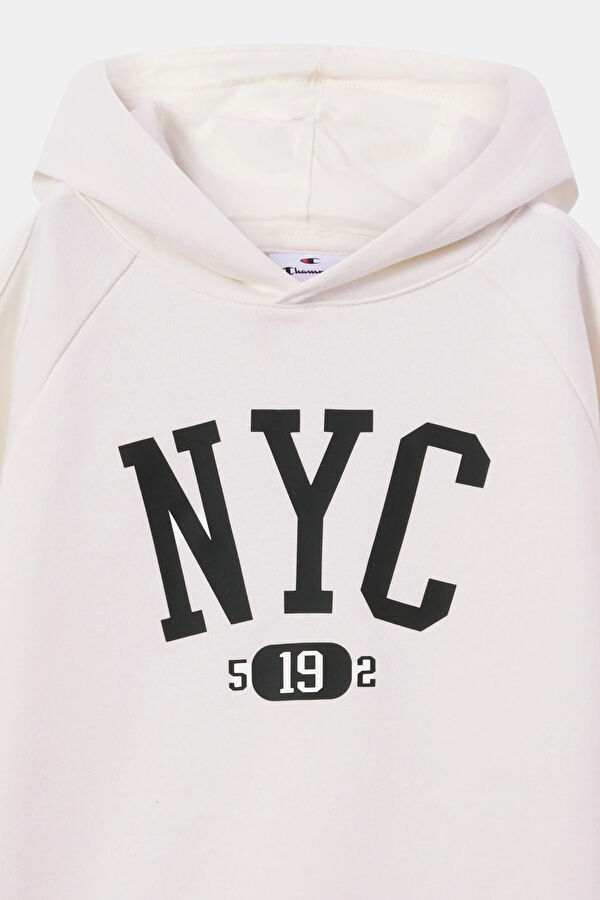 White Relax Fit Hooded Kids' Sweatshirt 2