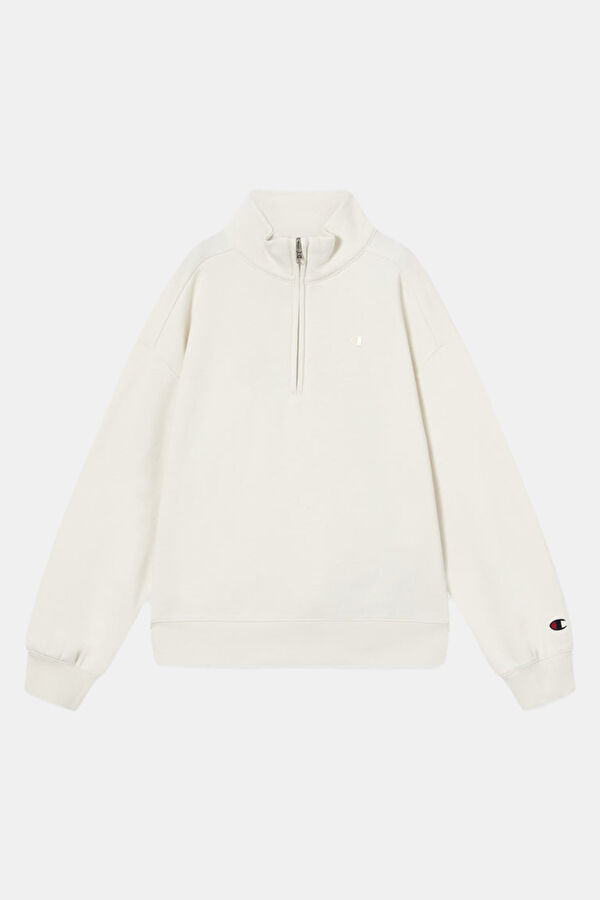 Cream Stand-Up Collar Kids' Sweatshirt