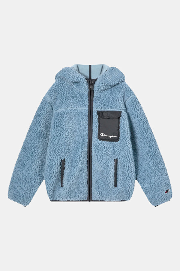 Light Turquoise Relax Fit Hooded Kids' Sweatshirt