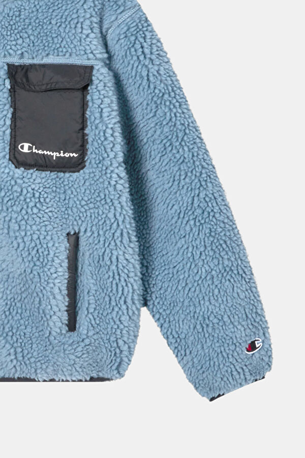 Light Turquoise Relax Fit Hooded Kids' Sweatshirt 2