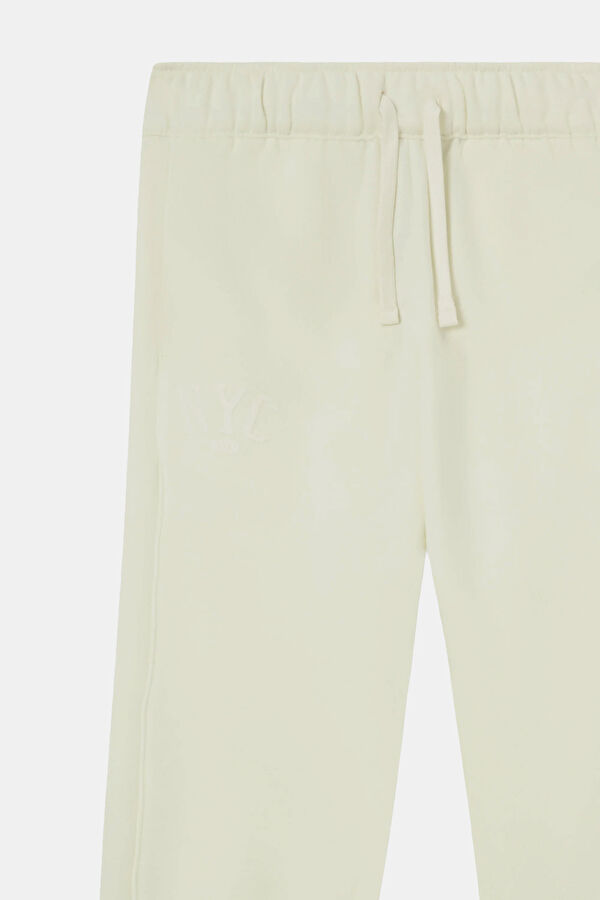 White Straight Leg Kids' Sports Pants 2
