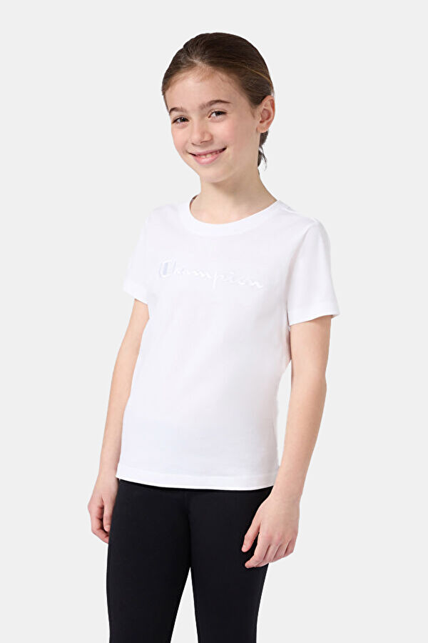 White Crew Neck Kids' T-Shirt