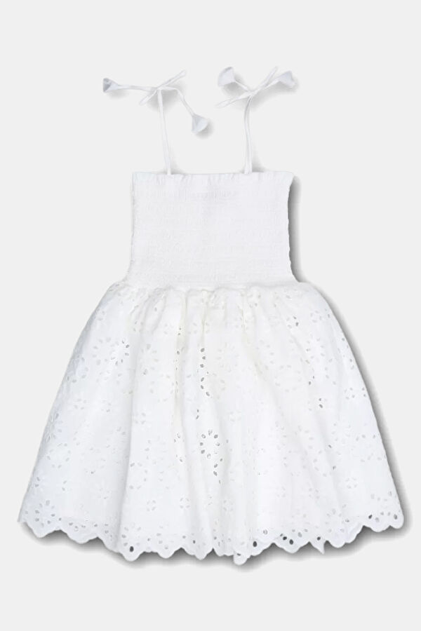 White Mini Kids Dress