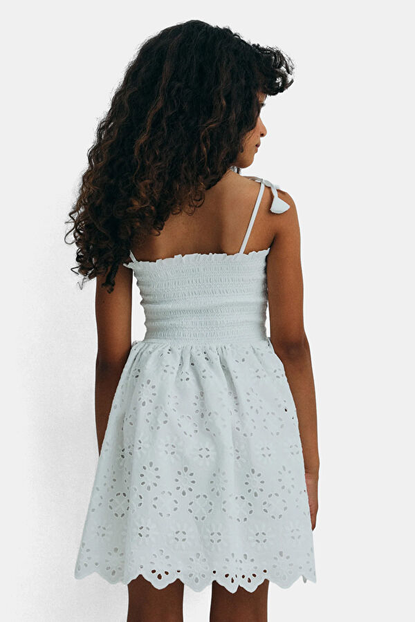 White Mini Kids Dress 4