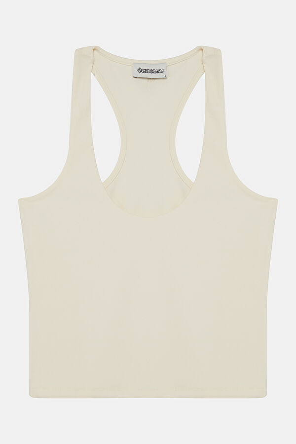 Ecru Sleeveless Women's Blouse