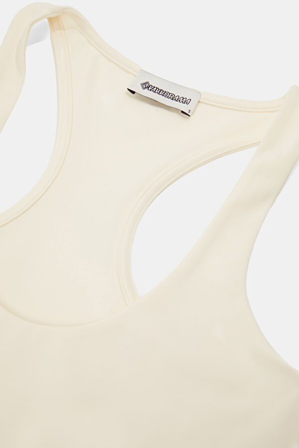 Ecru Sleeveless Women's Blouse 3