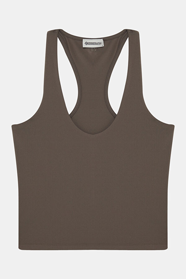 Brown Sleeveless Women's Blouse
