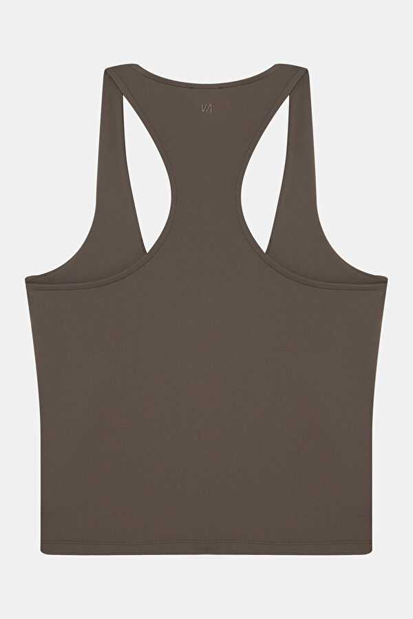 Brown Sleeveless Women's Blouse 2