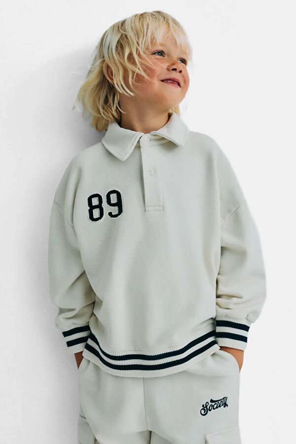 Açık Bej Çocuk Sweatshirt 3