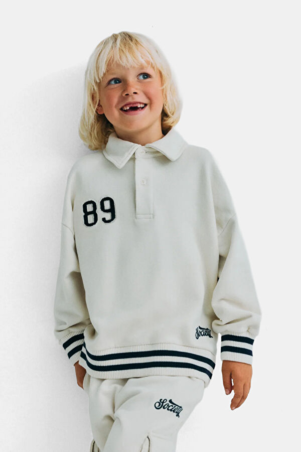 Açık Bej Çocuk Sweatshirt 6