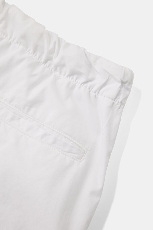 Relax Fit White Straight Leg Men's Trousers 4