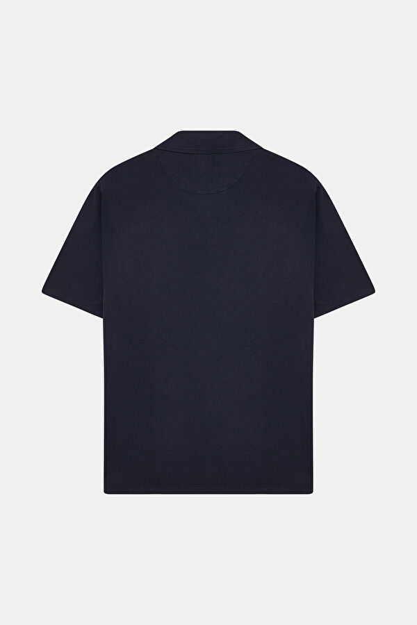 Relax Kalıp Lacivert Polo Yaka Erkek T-Shirt 2