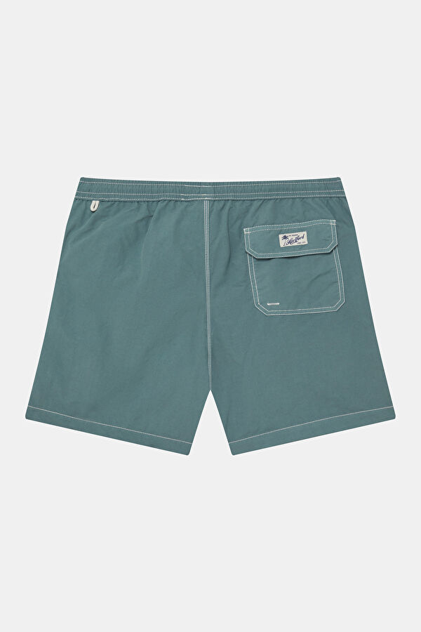 Khaki Elastic Waist Men's Swimsuit 2