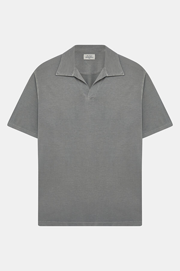 Relax Fit Khaki Polo Collar Men's T-Shirt