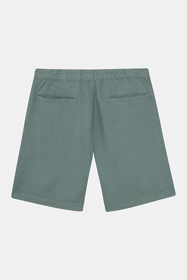 Khaki Linen Men's Shorts 2