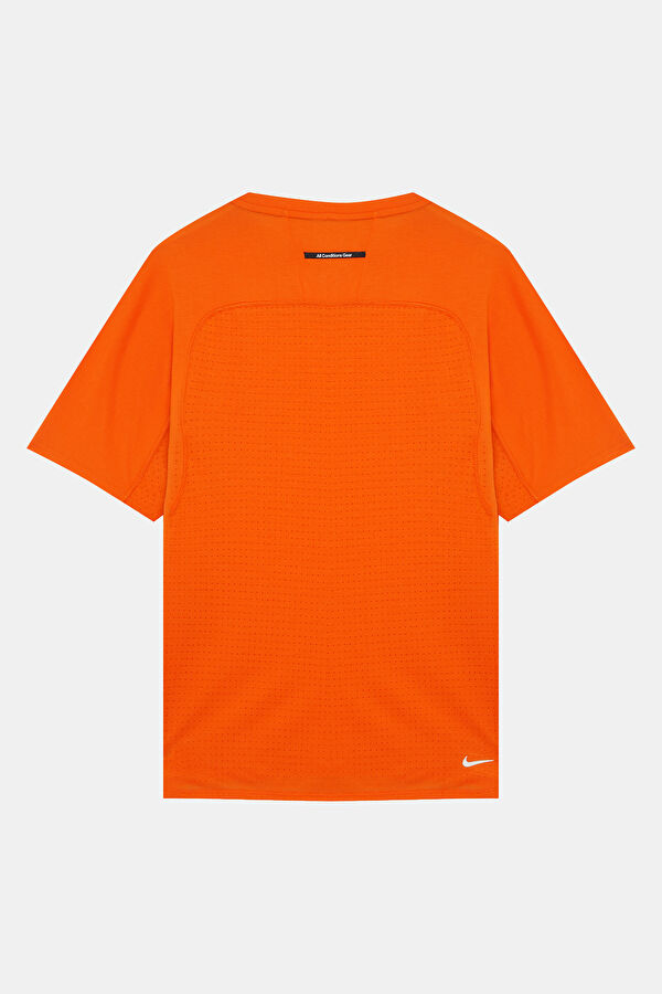 Relax Fit Orange Crew Neck Printed Men's T-Shirt 2