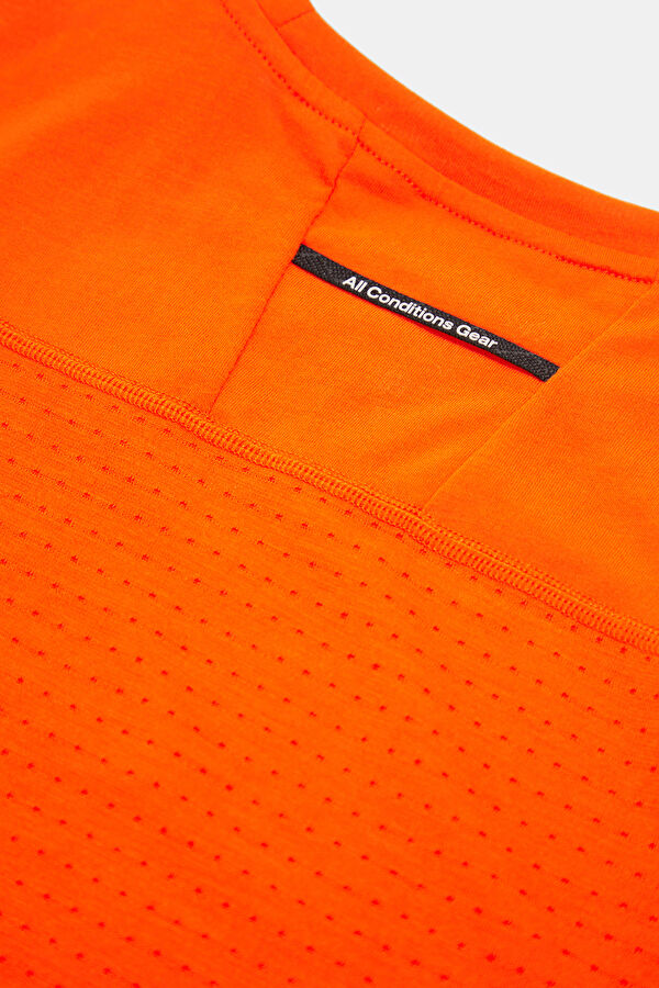 Relax Fit Orange Crew Neck Printed Men's T-Shirt 5