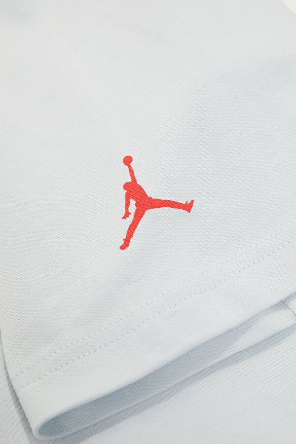Relax Kalıp Gri Bisiklet Yaka Baskılı Erkek T-Shirt 5