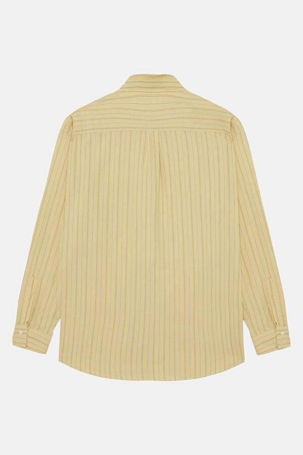 Yellow Striped Patterned Shirt 2