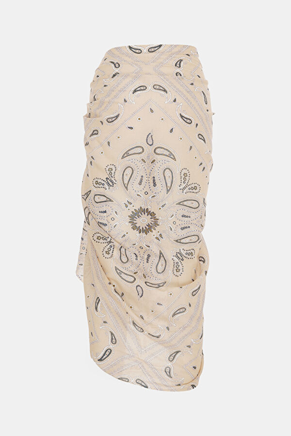 Light Beige Ethnic Pattern Pareo 2