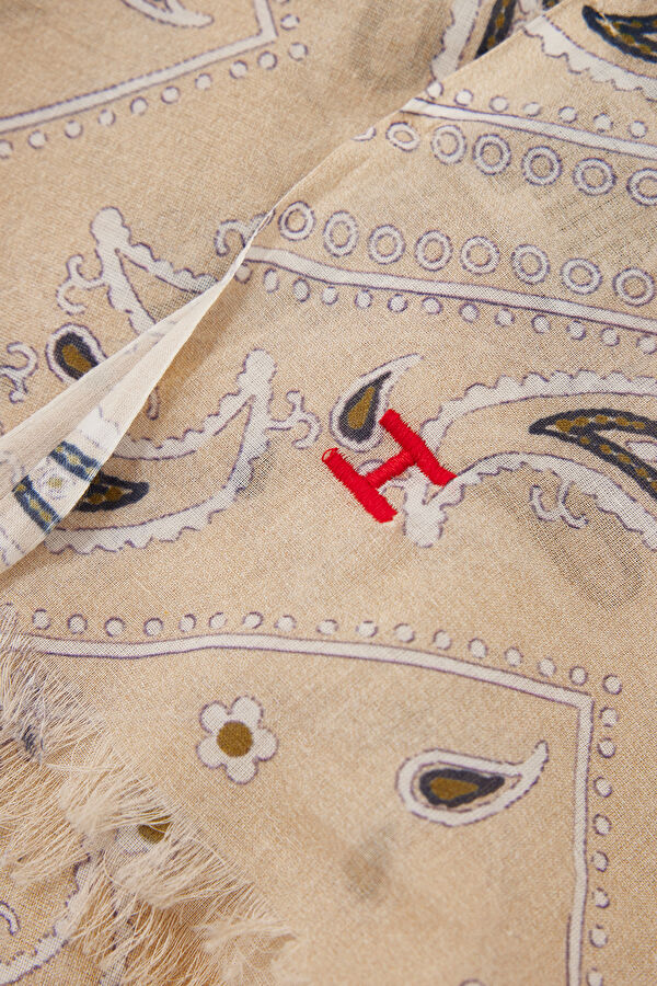 Light Beige Ethnic Pattern Pareo 4