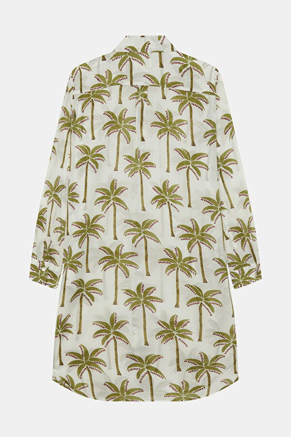 White Patterned Women's Dress 2