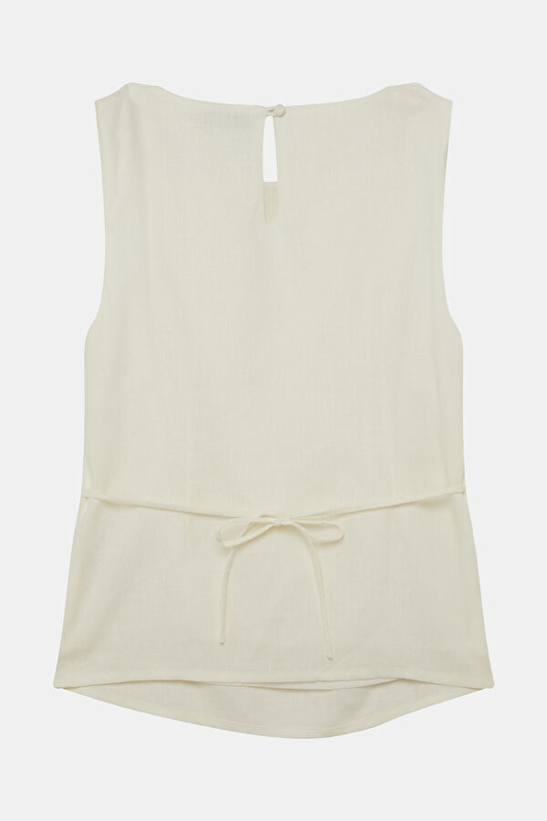 White Sleeveless Blouse 2
