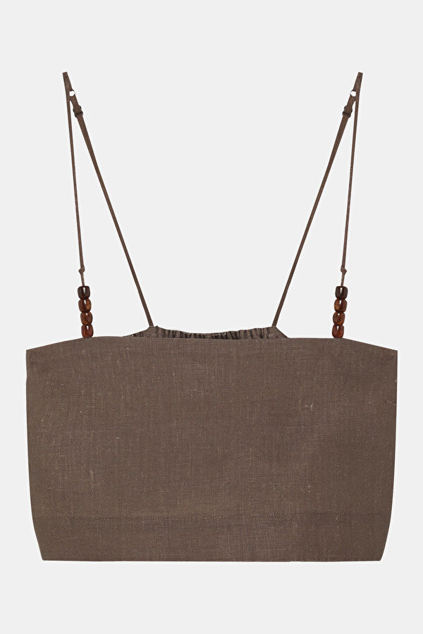 Coffee Strappy Women's Blouse