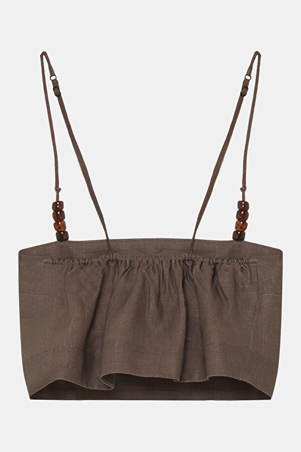 Coffee Strappy Women's Blouse 2