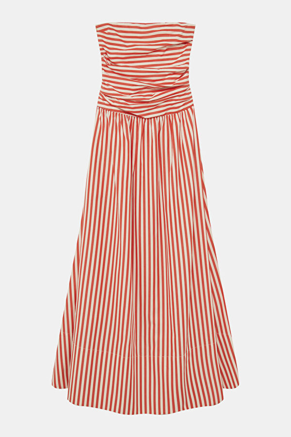 Red Striped Women's Dress 3
