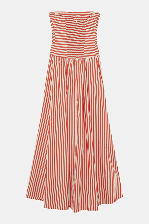 Red Striped Women's Dress 4