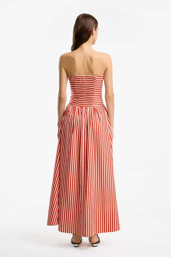 Red Striped Women's Dress 2