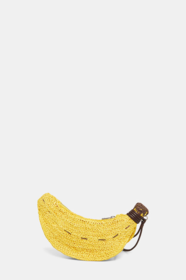 Banana Bunch Wristlet Yellow Raffia Bag 3