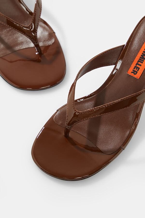 Beep Brown Women's Heeled Sandals 4