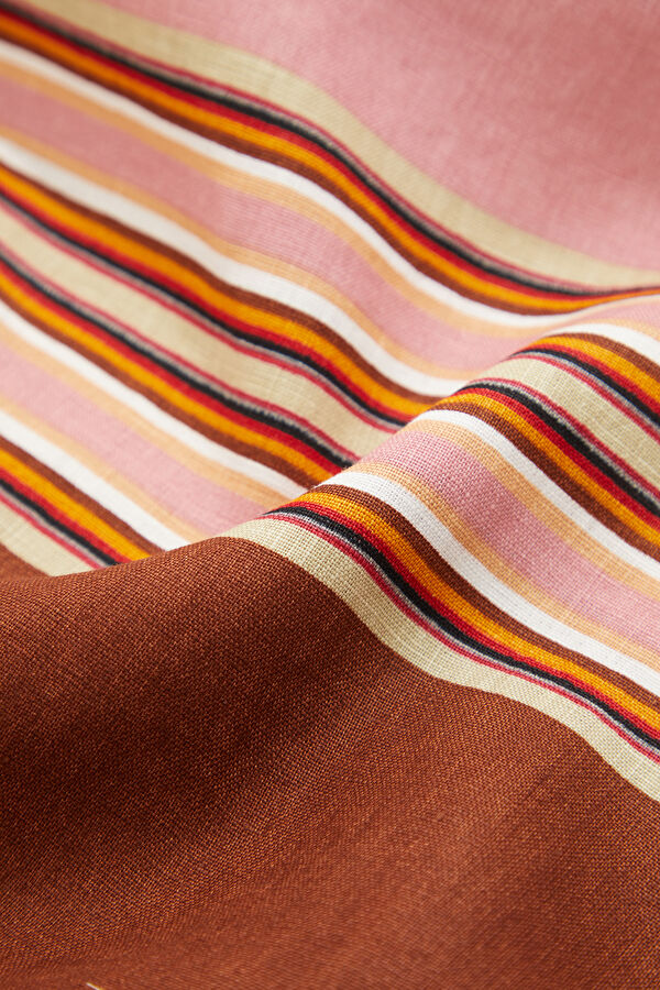 Rose Pink Striped Women's Skirt 8